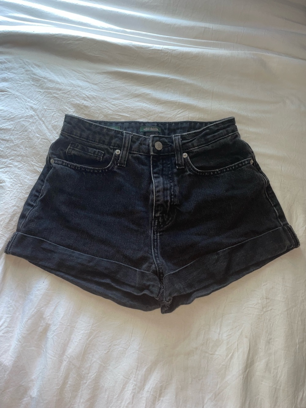 Wild Fable Highest Rise Mom Black Denim Jean Shorts